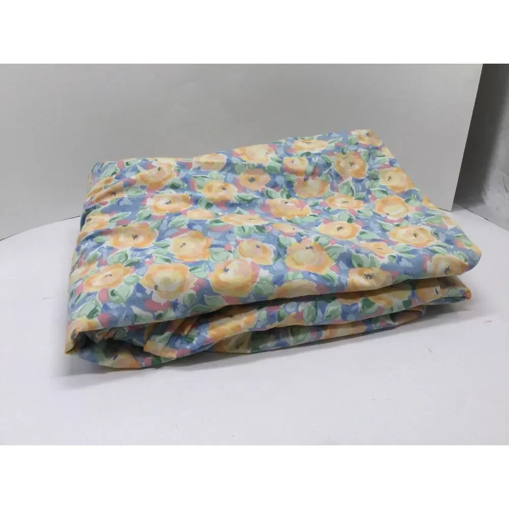 Vintage Discontinued Croscill Fiesta Twin Fitted and Flat Sheet Orange Flowers